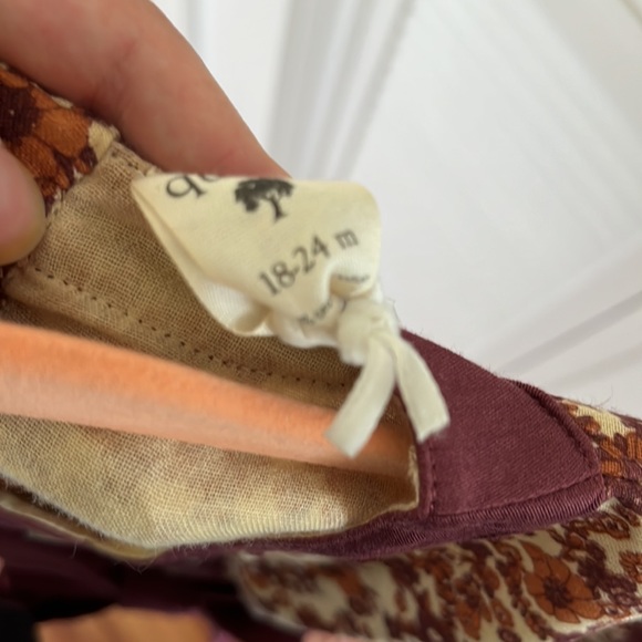 NWT Kate Quinn Long Sleeve Peasant Top in Fall Ditsy Floral 18-24 mos - Picture 3 of 3